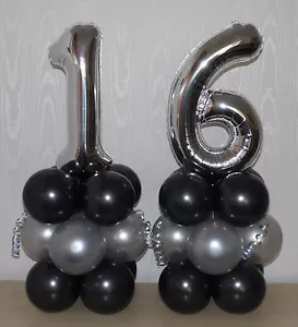16° COMPLEANNO - 16 ANNI - ESPOSITORE PALLONCINI IN LAMINA - CENTROTAVOLA - Foto 1 di 4