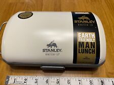 Stanley Lunch Box /case. White And Gray Metal & Plastic With A Carry Handle.New
