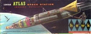 REPRODUCTION DECALS  HAWK '60 ATLAS SPACE STATION/68  MANNED ORBITING LABORATORY - Picture 1 of 3