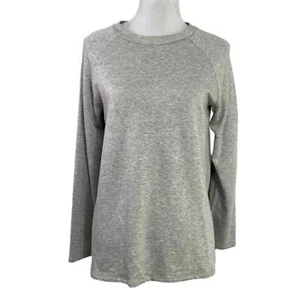 Eileen Fisher Heather Grey Relaxed Fit Pullover Crewneck Sweatshirt Size Small - Picture 1 of 6