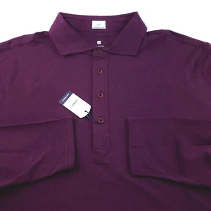 Johnnie-O Hangin Out Long Sleeve Polo Shirt XL $128 Burgundy Pullover - Picture 1 of 10