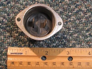 Amphenol 10A 250V / 15A 125V 2-poliger runder Einbaustecker - Bild 1 von 4