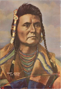 Photo PC Nez Perce Indian Chief Joseph Colored Studio Pose Rinehart 1960s - Picture 1 of 2