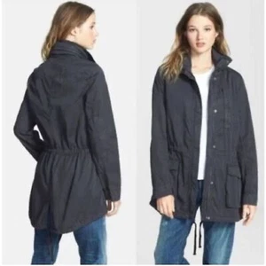 James Perse grauer Yosemite Parka mit Kapuze Damengröße 3/Large Utility-Jacke - Bild 1 von 14