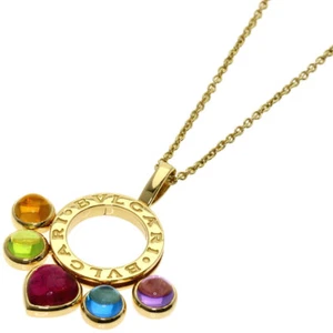 BVLGARI Necklace allegra multicolor stone K18 Yellow Gold - Picture 1 of 8