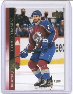 2020-21 Upper Deck Extended Series Conor Timmins UD Exclusives Insert Card /100 - Picture 1 of 2