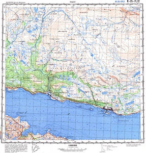 Mapa topográfico militar soviético ruso - VADSO (Noruega), 1:100 000, REIMPRESIÓN - Imagen 1 de 3