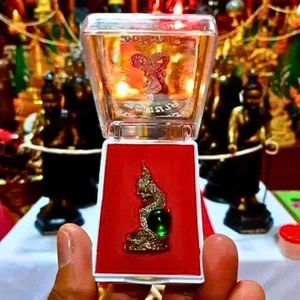 Naga Phaya Nak Thai Amulett Buddha Talisman Reichtum Auge Edelstein Glück Messing Glück - Bild 1 von 7