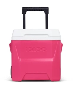 Igloo 16 QT. Laguna Roller Ice Chest Cooler with Wheels - Pink Bold Magenta - Picture 1 of 7