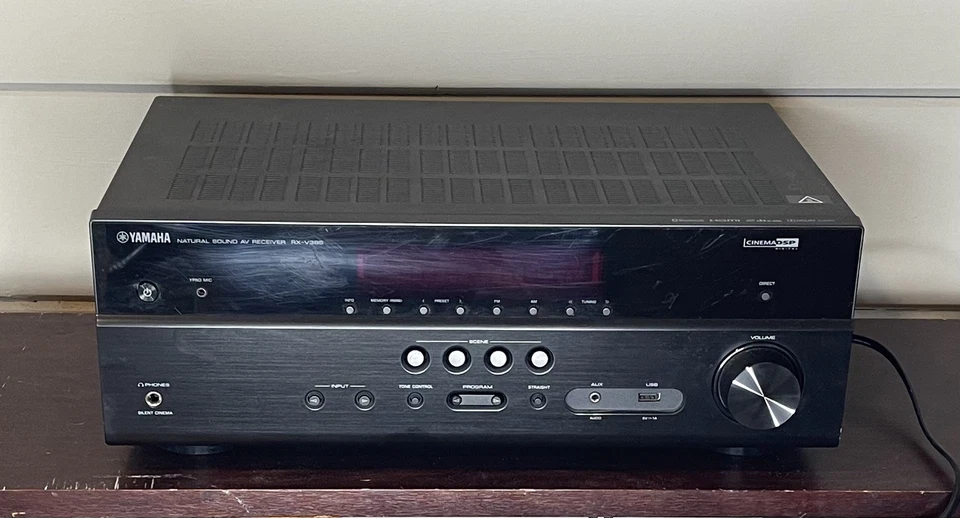 Yamaha RX-V385 5.1-Channel 4K Ultra HD AV Receiver - Tested - Works - Image 1 of 3