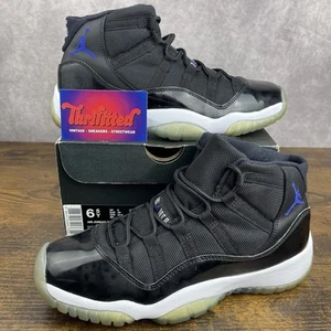 Jordan 11 Retro 2016 Mid Space Jam Size 6.5 GS / 8W 378038-003 Black Youth Shoes - Picture 1 of 9