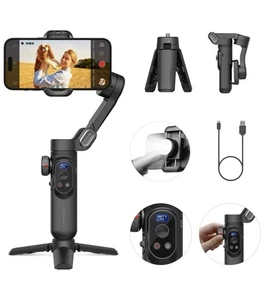 Schwarz AOCHUAN Smart X Pro 3-Achsen Handy Gimbal Stabilisator für iPhone Smartphones - Bild 1 von 9