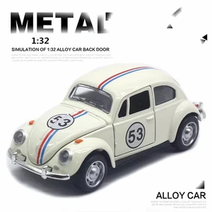 Käfer Vintage Diecast Metall 53 Rennwagen Maßstab 1:32 Neu - Bild 1 von 10