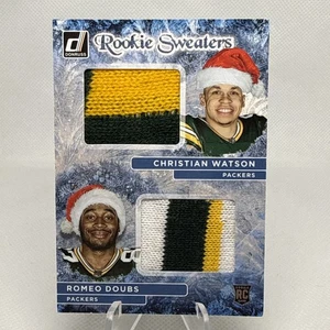 2022 Panini Donruss Christian Watson Romeo Doubs Rookie 2+Crl Sweaters Packers  - Picture 1 of 2