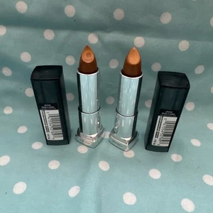 2x Maybelline ColorSensational Lipstick #954 Pure Gold RARE As Is - Picture 1 of 2
