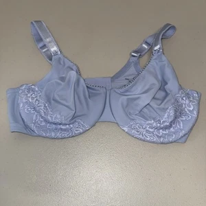 Olga 35063 Luxury Lift Full Coverage Bra Underwire Unlined Lace Womens 40D Blue - Picture 1 of 5