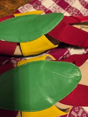 ANNIE 全新 10N 素食弹性无带凉鞋 全新 带缺陷裂缝 — 第 1/4 张图片