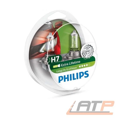 H7 PHILIPS GLÜHLAMPE LONGLIFE ECOVISION 55W HALOGEN LAMPE 12V px26d STÜCK - Bild 1 von 3