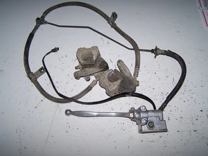 2006 YAMAHA RAPTOR 350 FRONT BRAKES COMPLETE CALIPERS MASTER CYLINDER LINES - Picture 1 of 11