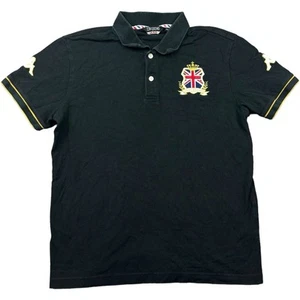Kappa T Shirt Large Black Polo T Shirt Summer Mens T Shirt Great Britain Tee L - Picture 1 of 9