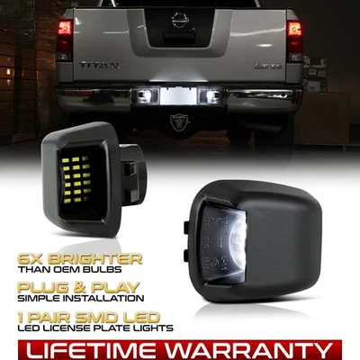 "BRIGHTEST" LED License Plate Light Lamp Housing For 2007-2021 Nissan Frontier - Image 1 of 4