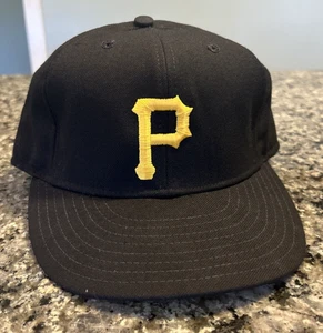 Pittsburgh Pirates Hat Sz 7 1/4 New Era Pro Model Dupont Visor Vintage 80s USA - Picture 1 of 7
