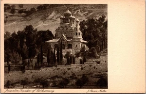 Postcard Jerusalem Garden of Gethsemany Church Dome - Picture 1 of 2
