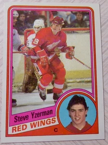 STEVE YZERMAN 1984-85 TOPPS #49 ROOKIE RC DETROIT RED WINGS NHL CARD USA PRINT - Bild 1 von 2