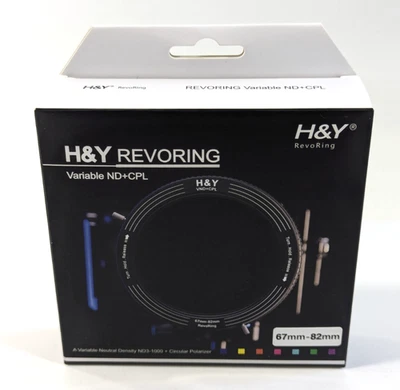 H&Y RevoRing Variable ND3+1000 CPL 67-82mm Polarizer Filter OPEN BOX - Image 1 of 4