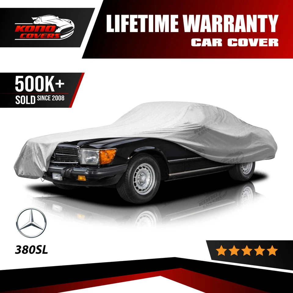 Cubierta de coche impermeable 4 capas Mercedes-Benz 380Sl 1981 1982 1983 1984 1985 Foto 1 de 4