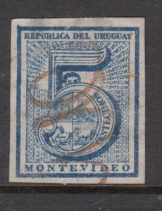 Uruguay - 5c Numeral Issue (Imp. Used) 1866 (CV $42) - Picture 1 of 1