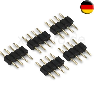 10x 4 pin Verbinder Stecker für 10mm LED RGB Stripe männlich 10er Set 10 Stück - Picture 1 of 1