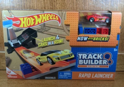 HOT WHEELS Rapid Launcher Bricks Track Builder Car DNH84 DWW94 NEW & SEALED - Image 1 of 4