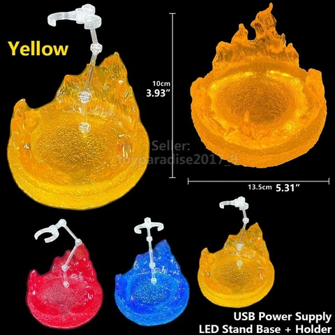 For GSC 1/12 3.75 Action Figma Figure LED Light Flame Effect Stand Base Holder Cover
