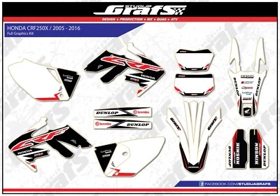 2005 2006 07 08 09 10 2012 2013 2014 2015 2016 Graphics HONDA CRF 250 X CRF250X Foto 1 de 4