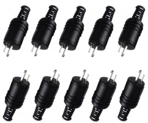 10 x Enchufe de altavoz con protección contra dobladuras tornillo negro - Imagen 1 de 1