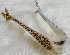 S Kirk & Son Sterling 3" Tongs " Repousse" .65 ounces - Picture 1 of 4