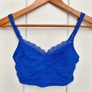 Correa ajustable de encaje azul real Gilly Hicks sin forrar talla XS - Imagen 1 de 3