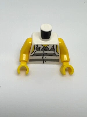 Lego Minifigure Torso Jail Prisoner Shirt Prison Stripes and Torn Sleeves #10 - Image 1 of 2