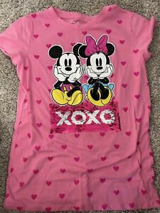 Disney Mickey and Minnie XOXO T-Shirt Girls Size XL