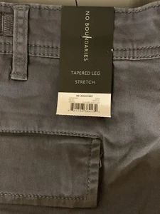 New No Boundaries Mens Sz 32 X 30 Cargo Pant Gray NWT - Picture 1 of 6