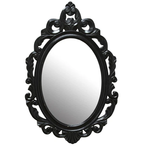 Stratton Home Decor Black Baroque Mirror Cover