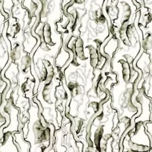 Sewing Seeds Bean Stalk Stripe White 100% Cotton Fabric by The Yard - Picture 1 of 1