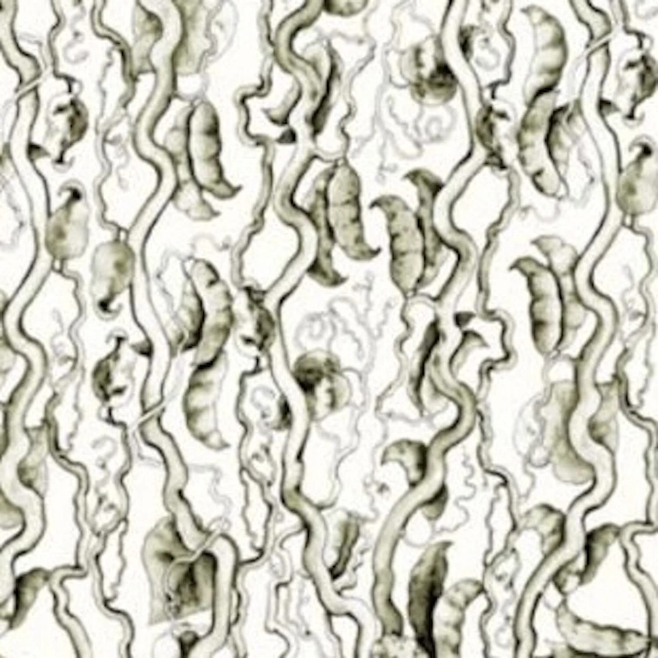 Sewing Seeds Bean Stalk Stripe White 100% Cotton Fabric by The Yard - Image 1 of 1