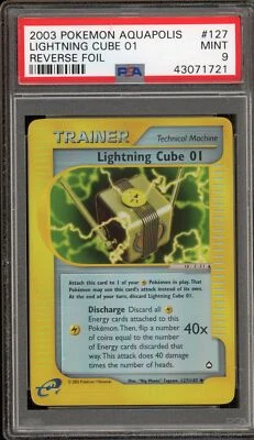 Pokemon Lightning Cube 01 Aquapolis Reverse Holo #127 PSA 9 Mint - Image 1 of 2