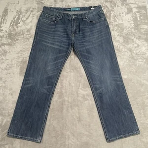 Rock & Roll Denim Jeans Mens 38x30 Blue Revolver Straight Slim Cowboy Rodeo NWT - Picture 1 of 9