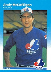 1987 Fleer Glossy #326 Andy McGaffigan NM-MT Expos 