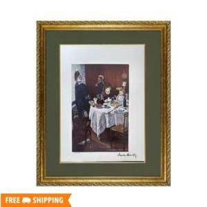 Monet The Luncheon 1868 Signed Print | French Vintage Wall Décor - Picture 1 of 9
