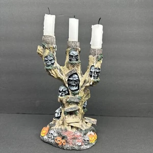 Candelabro de colección Halloween Fun World espeluznante calavera árbol candelabro en caja - Imagen 1 de 16