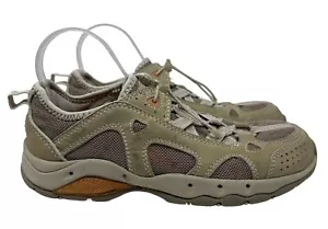 LANDS' END Mesh Leather Athletic Comfort Hiking Shoes Women's Size 8D - Picture 1 of 11
